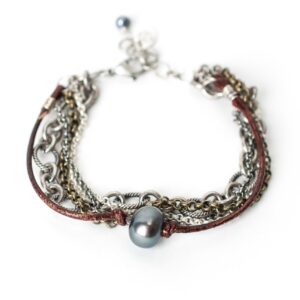 Anne Vaughan Claridad Leather Multistrand Bracelet