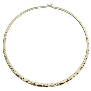 Mark Steel Hammered Round Hoop Earrings (Large)