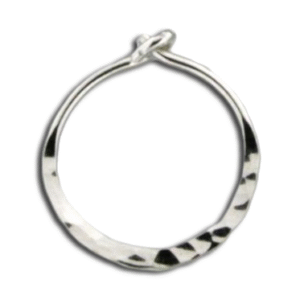 Mark Steel Hammered Hoop Earring
