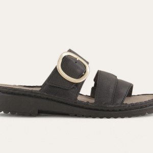 NAOT Frey Sandals: Black Soft Leather